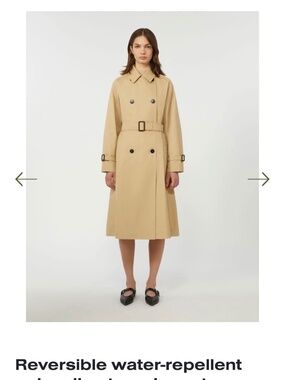 Max Mara - REVERSIBLE WATER-REPELLENT GABARDINE TRENCH COAT - BEIGE